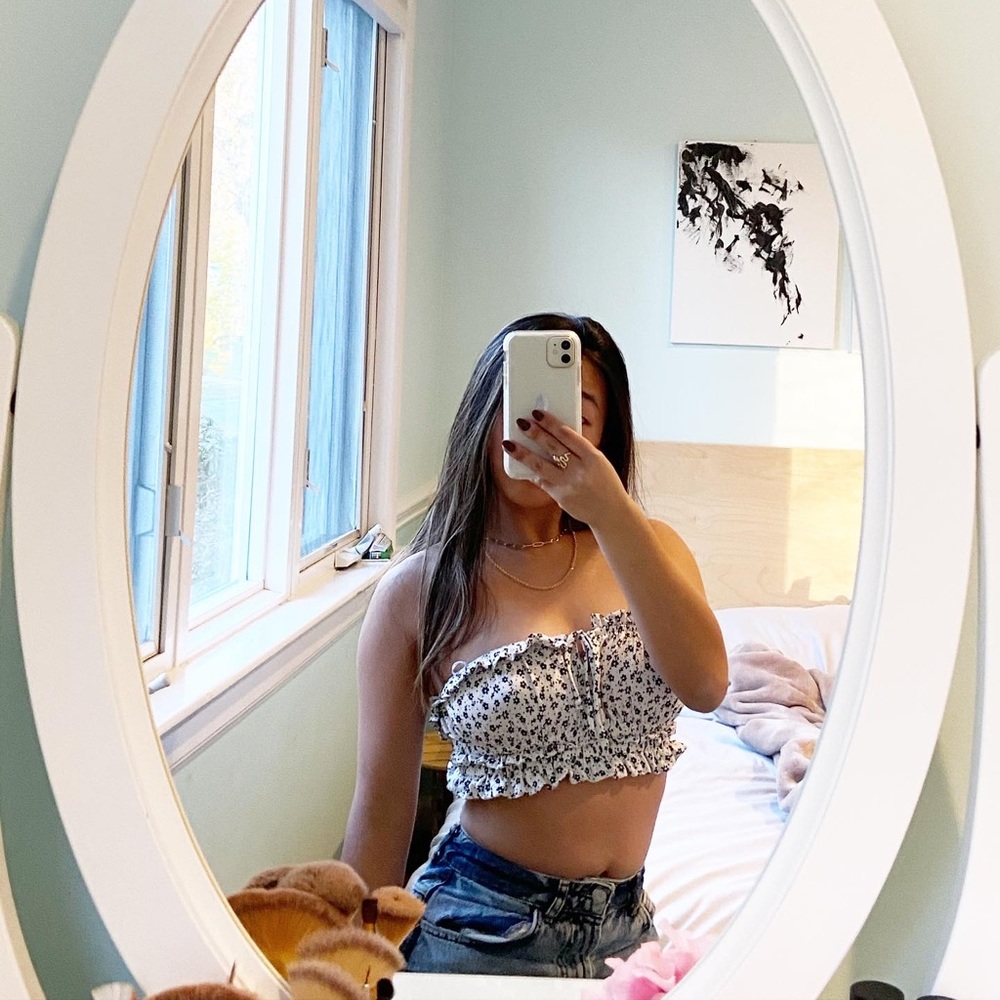 UO smocked crop top